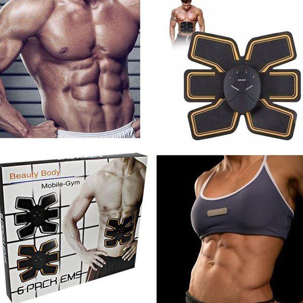 Estimulador muscular para entrenamiento de abdominales modelo pila
